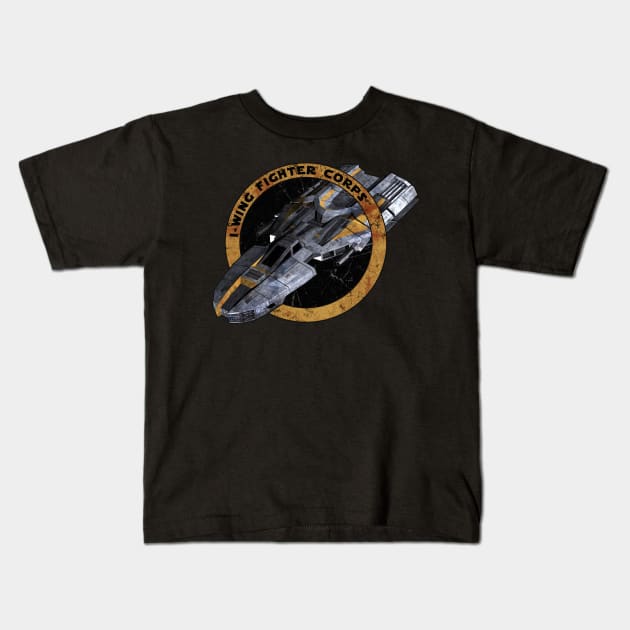 I - WING FIGHTER CORPS YELLOW Kids T-Shirt by mamahkian